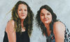 Schouderportret / dubbelportret in olieverf van de zusjes Sylvia en Eline