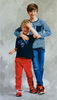 Kinderportret van de broertjes Pieter en Benjamin, zeven en drie jaar oud