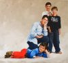 Groeps portret schilderij in olieverf van drie Duitse broers Leo, Valentin en Jakob